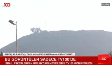 İsrail askerlerinin Golan’daki mevzileri ilk kez tv100 tarafından görüntülendi